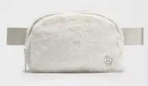 Lululemon White Fleece Belt Bag Silver