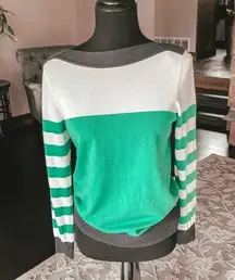 🛍️ 5/$20 MICHAEL Michael Kors Green White Blue Sweater Size XS