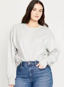 Drop-Shoulder Crop Sweatshirt