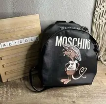 Moschino Rat a Porter Black Backpack Authentic