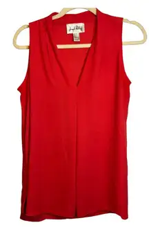 Joseph Ribkoff Blouse Women's Size US 8 UK‎ 10 Sleeveless Lightweight Sheer Red