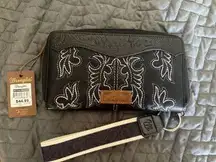 Wrangler boot stitched wallet