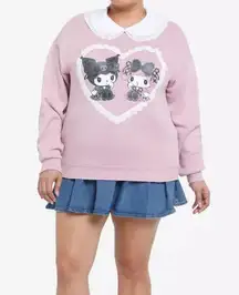Hello Kitty My Melody & Kuromi Size Medium Lolita Lace Sweatshirt