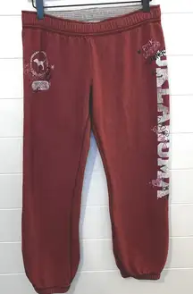 Vintage VS Pink Oklahoma Sweatpants Crimson & Cream Meet Pink Jones Mitchell Tag