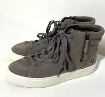 UGG Ollie Lace Up High Top Suede Leather Sneakers Size 9