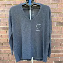 Good hYOUman Womens Long Sleeve  A lot of this V Neck Knit Top Sweatshirt Medium