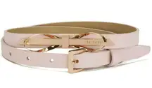 💕TED BAKER💕 Pink Rose Gold Skinny Bow Belt