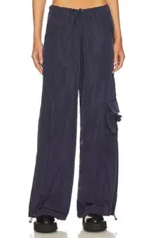 Revolve Superdown Ruby Parachute Pant Stylish Navy Cargo Pants adjustable waist