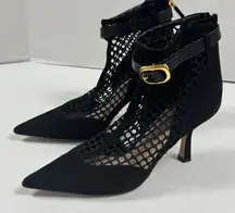 Christian‎ Dior - Paris - Suede Mesh Bootie in Black - Size 37.