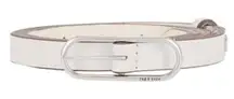 NWOT Rag & Bone Baby Rounded Rebound Belt in Antique White Sz Small