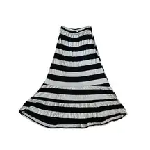 B Jewel Striped High Low Maxi Skirt Beach Summer Boho Bohemian Casual