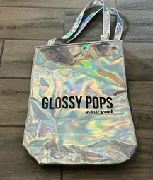 Glossy pops New York holographic tote