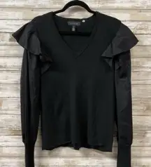 H by Halston Elegant Black Long Sleeve Top