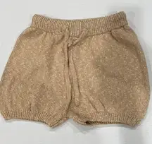 ASTR the Label Women's Sweater Knit Drawstring Shorts Beige  size XS b10