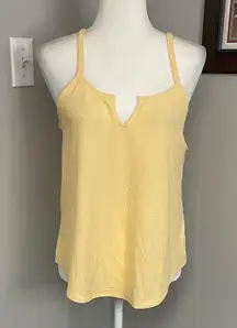 Athleta Wind Down Pale Yellow Sleep top tank cami size Medium NWT
