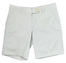 A3 Vineyard Vines Womens Size 4 Khaki Shorts Pink Whale Logo Cotton Blend