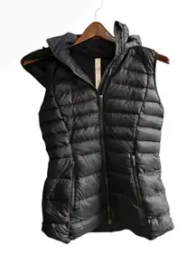 Lululemon Athletica Down Puffer Hooded Vest Blue Women's Size 4