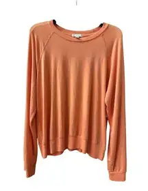 Beyond Yoga Size large light weight Sweatshirt Crew Pullover Bright Peach