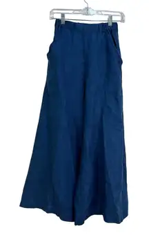 Gorsuch Clea Crop Linen Pant by CP Shades Blue