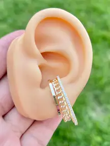 Gold Tone Layered Ear Cuff