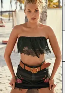 Victorias Secret Black Dream Angels Multi Way Strapless Bralette Bandeau Bra