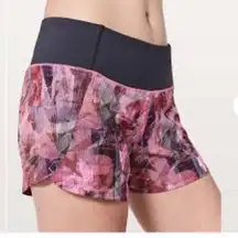 Lululemon Athletica Pink Patterned Athletic Shorts