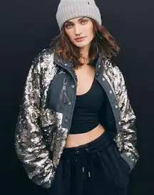 New! Free People Hit The Slopes Sequin Jacket, size‎ S
