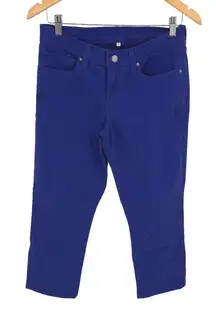 Levi's 311 Shaping Royal Blue Cropped Jeans Capris Sz 27 Casual Stretch Comfy