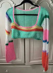 Cropped knit sweater