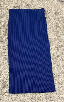 Open edit lux sculpt ribbed skirt with slit size small