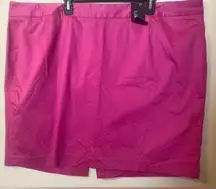 New NWT Lane Bryant Hot Pink Pencil Straight Skirt Vented Size 28