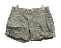 DKNY Khaki Cotton Beige Tab/Snap On Legs Shorts Size‎ 10 Pockets