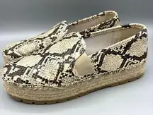 Circus by Sam Edelman Snakeskin Espadrille Slip On Shoes Women’s  9