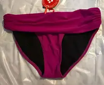 Womens XS Red Carter Magenta Swim Bikini Bottom Extra Small NWT