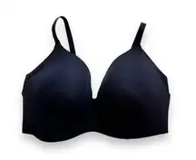 Knix Wing Woman Bra Size 8 Black Wireless Comfortable Plunging Shaper Bra NWT