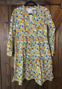 Olivia James Lydia Floral Dress  Tiered Flowy Boho Cottagecore Sz XS