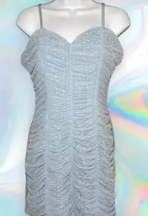 Haute Monde mini dress with ruffles, blue, medium