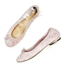 Vionic  CALLISTO peach botanical pink floral leather ballet flats size 7.5 NWT