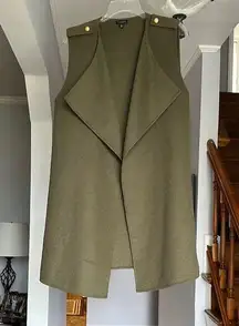 Talbots Olive Green Sleeveless Vest Sz M