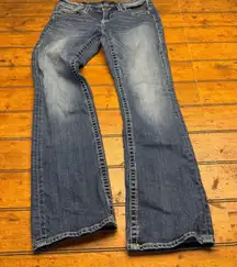 VIGOSS Women's Chelsea Slim Boot Jeans Medium Wash Embellished Pockets 7/8