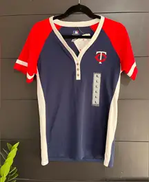 MN TWINS Women’s Jersey Shirt NWT Baseball Sports Gameday MLB Sz L