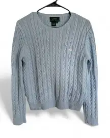 Lauren Ralph Lauren Vintage Light Blue Cable Knit Sweater