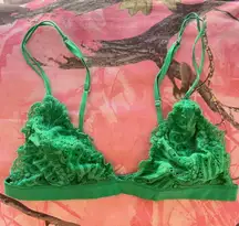 out from under green lace triangle bralette