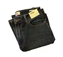 Wrangler High Rise Fierce Flare Jeans Women's Dark Wash Blue Stretch - Size 4