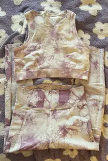 Aerie Offline Tie Dye Sports Bra & Leggings Set