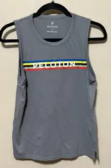 Peleton Tank Top Striped‎ athletic muscle jersey Size Small