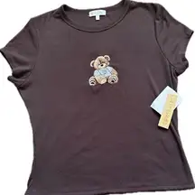 Riley & James|| embroidered teddy bear Tee shirt