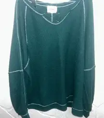 ANDREE BY UNIT Women's Dark Green Crewneck Sweater
