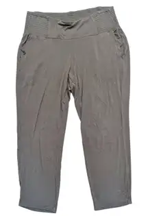 Torrid Plus Size 2 2x Knit Pants Pull On Olive Green Smocked Waist Ankle Comfy