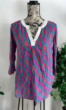 LILLY PULITZER Seahorse Print Tunic Top Sz XS